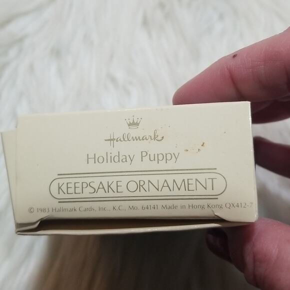 Vintage Hallmark Keepsake Ornament Holiday Puppy 1983 - Picture 2 of 3